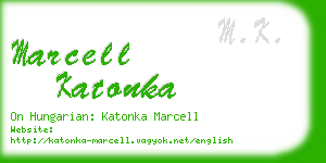 marcell katonka business card